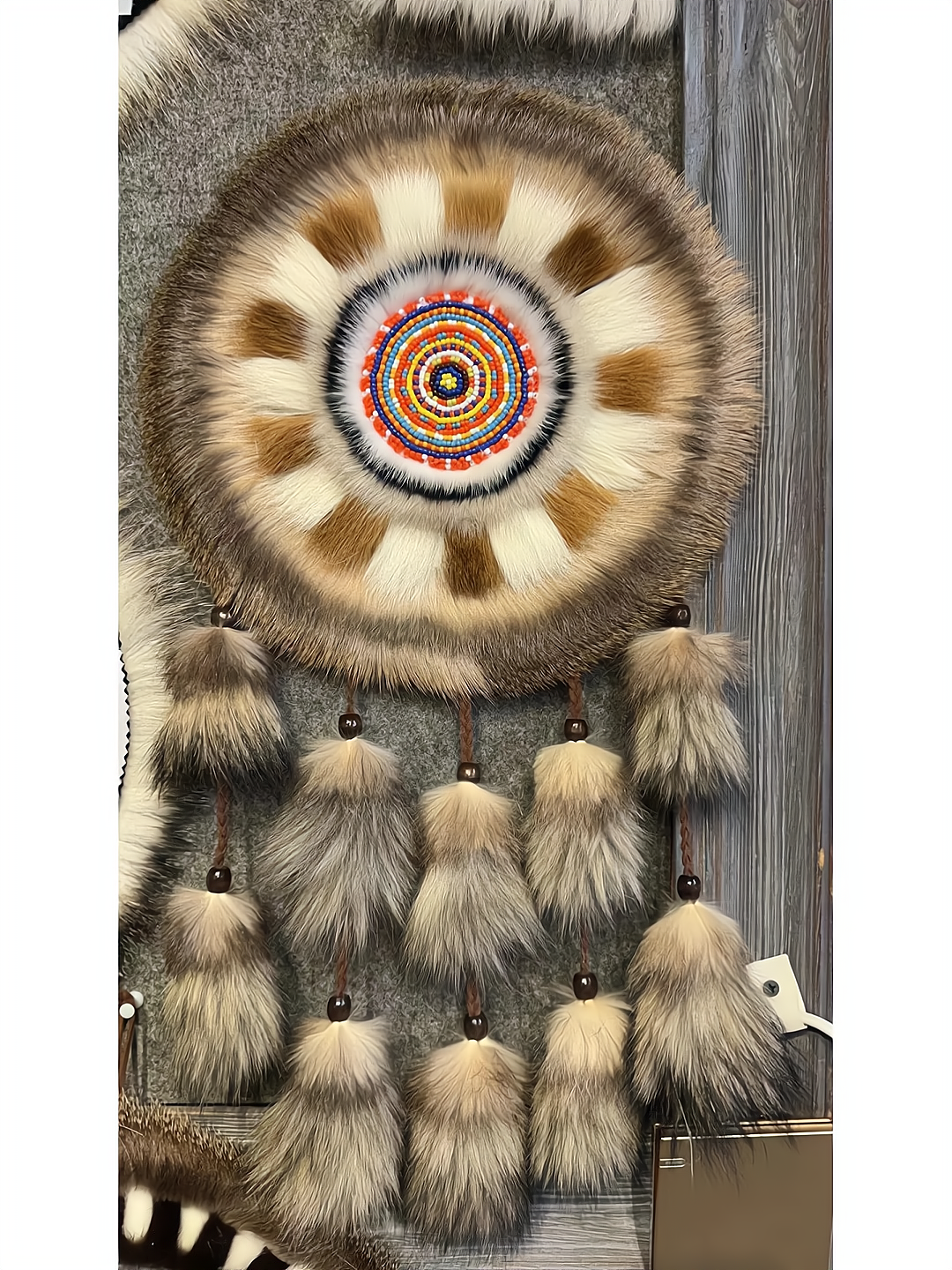 The Ewenki Sunflower Wall Art – Handcrafted Mink Fur with Customizable Design