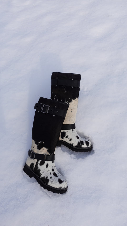 The Black Stallion Cowhide Boots