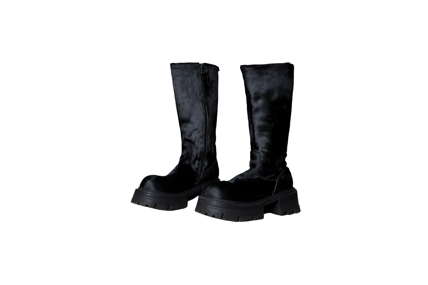 MOGSki luxury tall fur boots product view, genuine natural hide handcrafted winter footwear from Inner Mongolia