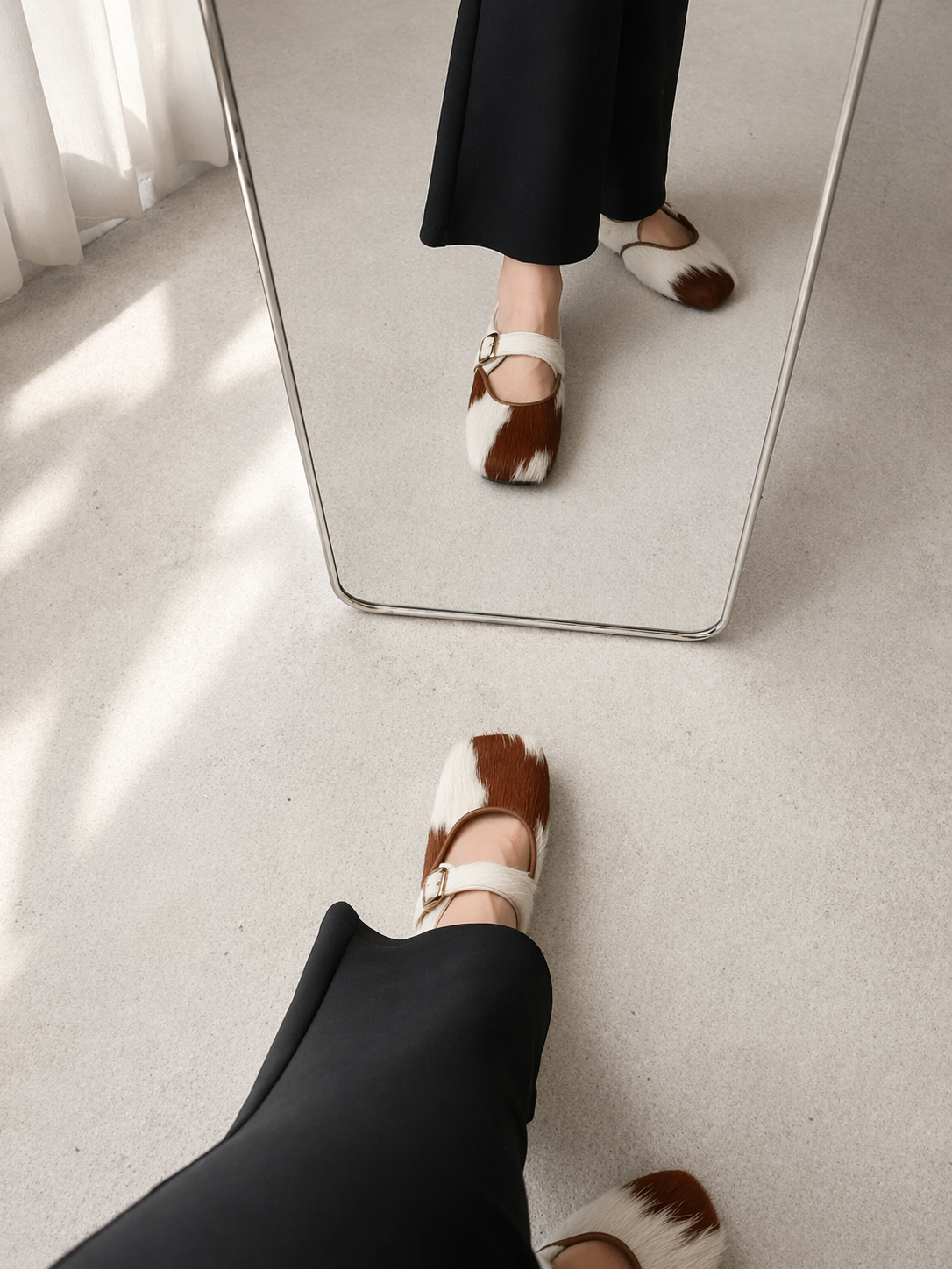 MOGSki SPECKLED CALF HAIR MARY JANE