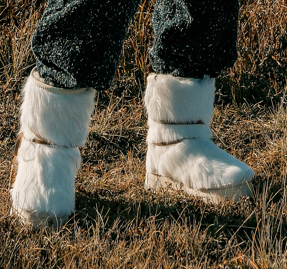 MOGSki Pure White Goat Hair Snow Boots — view 7