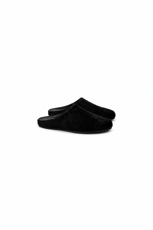 MOGSki NOIR CALF HAIR MULE
