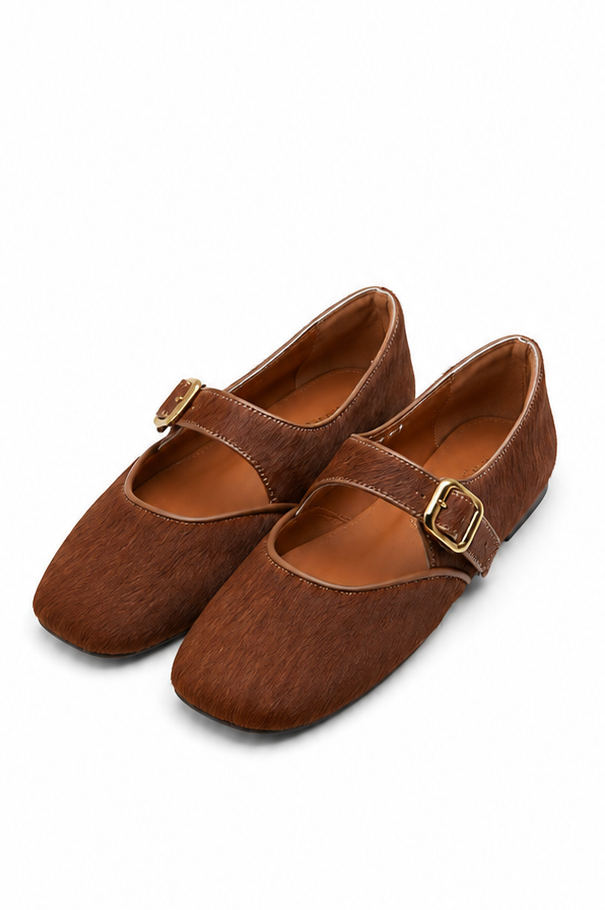 MOGSki CHESTNUT CALF HAIR MARY JANE
