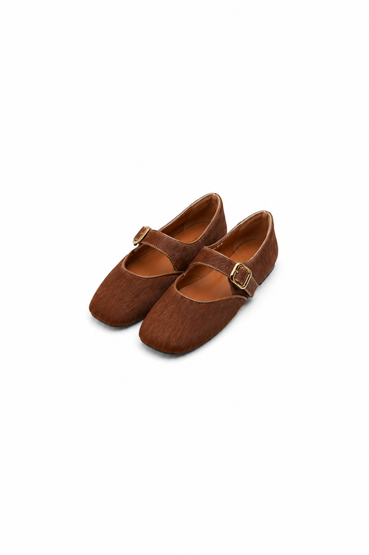 MOGSki CHESTNUT CALF HAIR MARY JANE