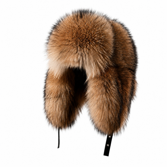 MOGSki GOLDEN RACCOON FUR TRAPPER HAT