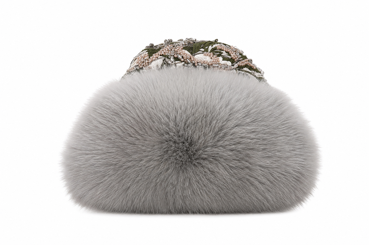 MOGSki Natural Fox Fur Beaded Hat — view 4
