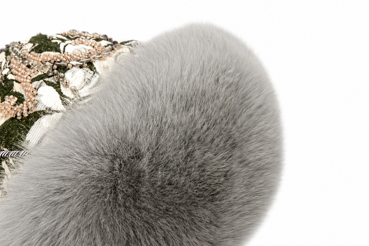 MOGSki Natural Fox Fur Beaded Hat — view 6