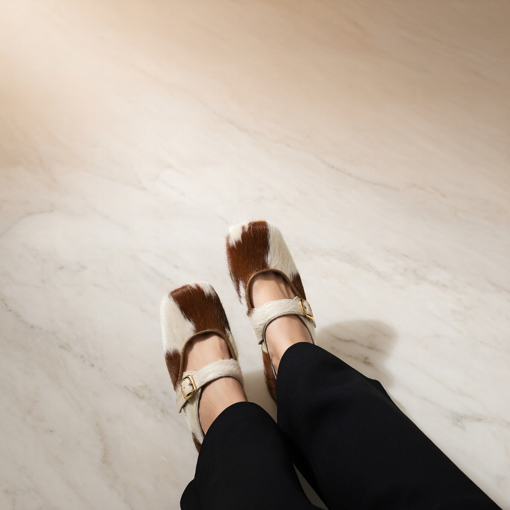 MOGSki SPECKLED CALF HAIR MARY JANE