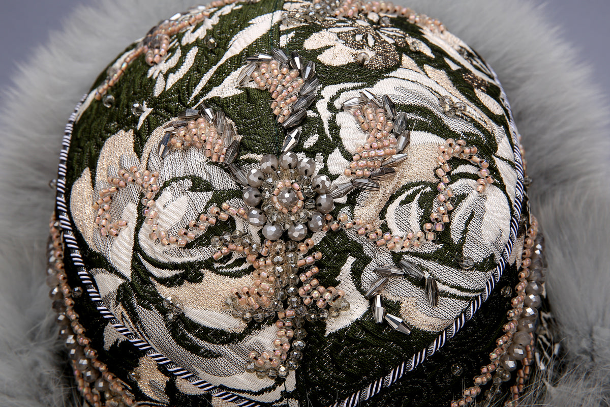 MOGSki Natural Fox Fur Beaded Hat — view 5
