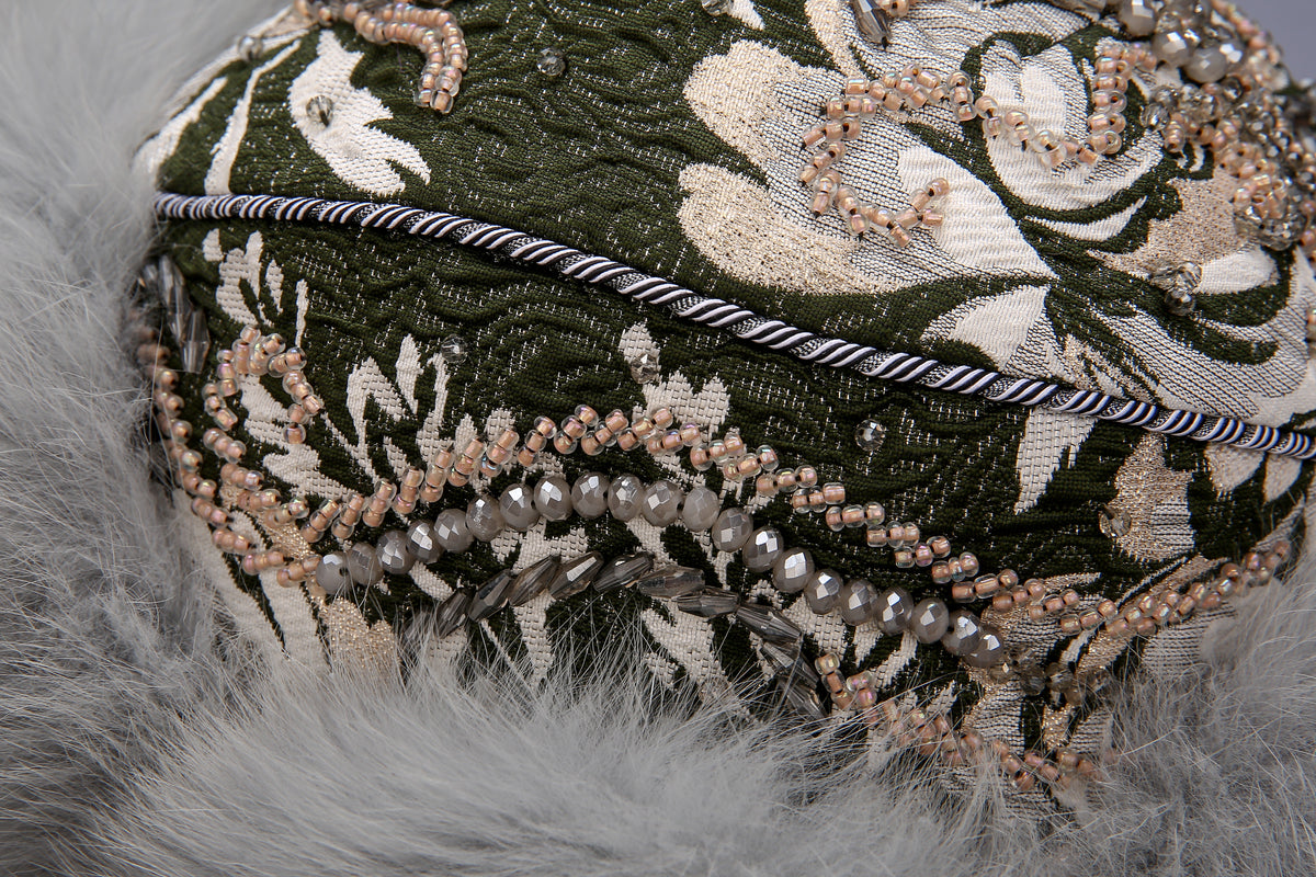 MOGSki Natural Fox Fur Beaded Hat — view 8