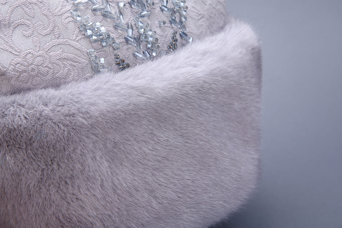 MOGSki HAND-BEADED MINK FUR HAT