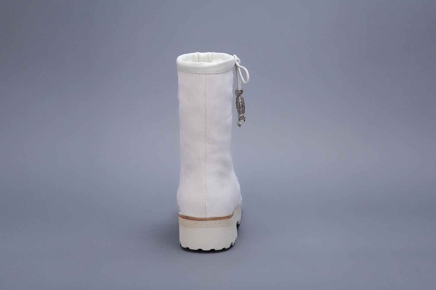 MOGSki IVORY BEADED MINK FUR SNOW BOOT