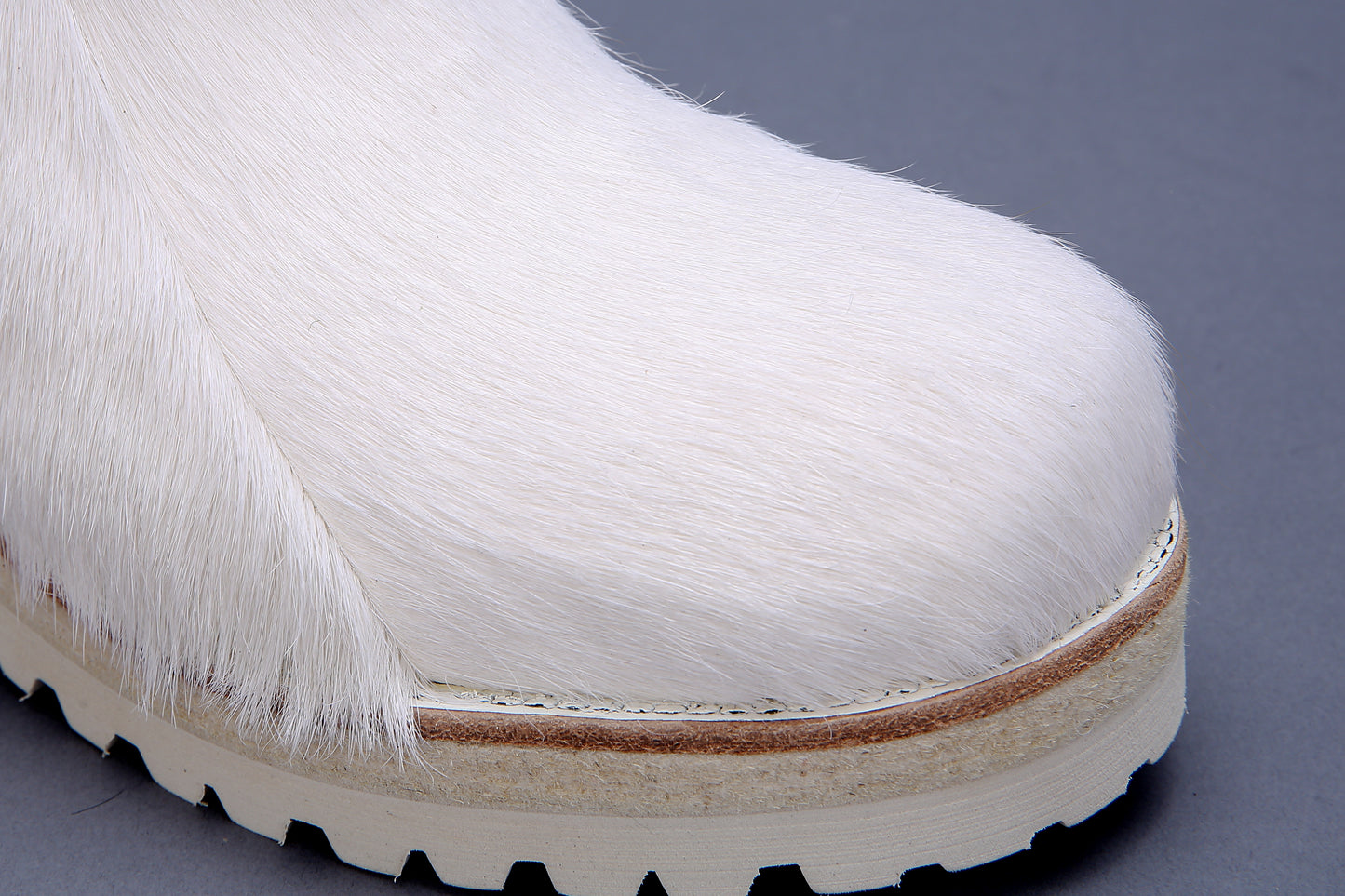 MOGSki IVORY BEADED MINK FUR SNOW BOOT