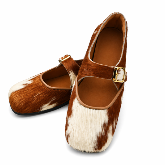 MOGSki Speckled Cowhide Mary Jane