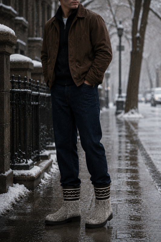 MOGSki Steppe Grey Cowhide Snow Boot — view 2