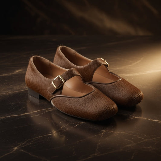 MOGSki CHESTNUT CALF HAIR MARY JANE